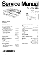 Technics - SUVX-920 - Service manual 